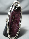Fantastic Navajo Purple Spiny Sterling Silver Ring Native American-Nativo Arts