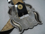 Colossal!! Opulent Vintage Native American Navajo Turquoise Sterling Silver Concho Belt Old-Nativo Arts