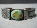 Thck Hvy Vintage Santo Domingo Royston Turquoise Native American Navajo Sterling Silver Bracelet-Nativo Arts
