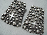 Superlative Santo Domingo Sterling Silver Earrings Native American-Nativo Arts