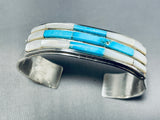 Drop Dead Gorgeous Vintage Native American Navajo Turquoise Sterling Silver Bracelet-Nativo Arts