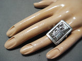 Outstanding Vintage Hopi Sterling Silver Kachina Ring Native American-Nativo Arts