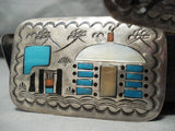 One Of The Best Vintage Native American Navajo Turquoise Sterling Silver Concho Belt-Nativo Arts