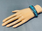 Thomas Tso (d.) Vintage Native American Navajo Turquoise Sterling Silver Bracelet-Nativo Arts