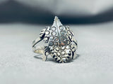 Incredible Symbolic Horny Toad Native American Navajo Sterling Silver Toad Ring-Nativo Arts