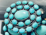 Russ Sam Vintage Native American Navajo Turquoise Sterling Silver Concho Belt-Nativo Arts