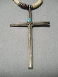 Beautiful Vintage Santo Domingo Native American Navajo Turquoise Sterling Silver Necklace-Nativo Arts