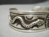 Rare Vintage Native American Navajo Whirling Logs Sterling Silver Snake Bracelet-Nativo Arts