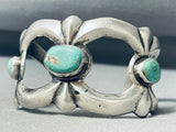 Colossal Vintage Native American Navajo 3 Royston Turquoise Sterling Silver Heavy Bracelet-Nativo Arts