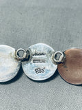Extremely Rare Half Bead Signed Vintage Native American Navajo Sterling Silver Necklace-Nativo Arts