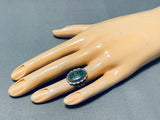 Gorgeous Vintage Native American Navajo Cerillos Turquoise Sterling Silver Ring-Nativo Arts
