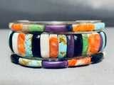 Native American Important Vintage Carlos Eagle Turquoise Sterling Silver Bracelet-Nativo Arts