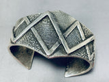 One Of The Most Unique Vintage Native American Navajo Zig Zag Sterling Silver Bracelet-Nativo Arts