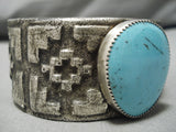 Important San Felipe Blue Jay Turquoise Sterling Silver Bracelet-Nativo Arts