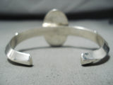 Signed Vintage Native American Navajo Old Kingman Turquoise Sterling Silver Bracelet-Nativo Arts