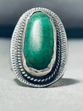 Magnificent Vintage Native American Navajo Turquoise Sterling Silver Ring-Nativo Arts