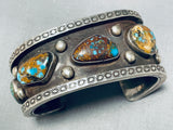 Bisbee & Blue Thunder Vintage Native American Navajo Turquoise Sterling Silver Hvy Bracelet-Nativo Arts