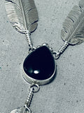 Importanrt Ben Begaye (d.) Vintage Native American Navajo Feather Sterling Silver Necklace-Nativo Arts