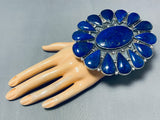 Most Incredible Native American Navajo Lapis Sterling Silver Bracelet-Nativo Arts