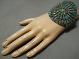 Incredible Vintage Native American Navajo Royston Turquoise Sterling Silver Cluster Earrings-Nativo Arts