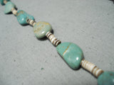 Impressive Santo Domingo Royston Turquoise Necklace Native American-Nativo Arts