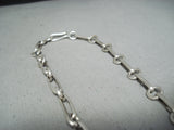 Native American Important Ben Begaye (d.) Cross Vintage Sterling Silver Heavy Chain Necklace-Nativo Arts