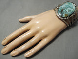 Very Important Vintage Native American Navajo Montezuma Turquoise Sterling Silver Bracelet-Nativo Arts
