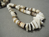One Of The Finest Native American Navajo White Shell Heishi Jacla Necklace-Nativo Arts