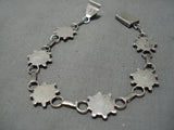 Vintage Zuni Native American Blue Gem Turquoise Sterling Silver Bracelet-Nativo Arts