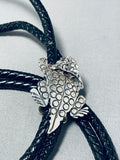 Unbelievable Native American Navajo Sterling Silver Toad Bolo-Nativo Arts