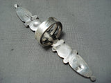 Biggest Crazy Alex Sanchez Vintage Native American Navajo Repoussed Sterling Silve Rring-Nativo Arts