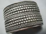 Dynamic Vintage Navajo Sterling Silver Bracelet Native American Old-Nativo Arts