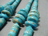 Best Vintage Navajo #8 Heishi Turquoise Native American Necklace Old-Nativo Arts