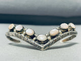 Gorgeous Vintage Native American Navajo Mother Of Pearl Sterling Silver Bracelet-Nativo Arts