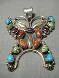 Incredible Navajo Native American Gaspeite Sterling Silver Pendant-Nativo Arts