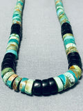 Native American Rare Vintage Santo Domingo Royston Turquoise Jet Necklace-Nativo Arts