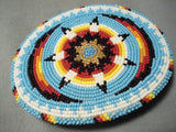 Fantastic Vintage Navajo Beaded Buckle Native American-Nativo Arts