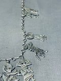 Dancers Of Charms Vintage Southwest Sterling Silver Necklace-Nativo Arts