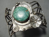 Important Early Vintage Native American Navajo Carico Lake Turquoise Sterling Silver Bracelet-Nativo Arts