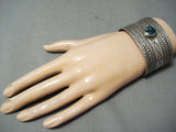 Landoll Benally Native American Navajo Godber Turquoise Sterling Silver Bracelet-Nativo Arts