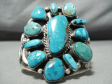 Important Kee Vintage Native American Navajo Turquoise Sterling Silver Bracelet-Nativo Arts