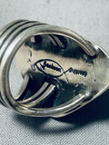 Important Native American Navajo Tommy Jackson Turquoise Sterling Silver Ring-Nativo Arts