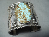 One Of Biggest Greatest Native American #8 Turquoise Sterling Silver Bracelet-Nativo Arts