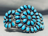 Beautiful Vintage Native American Navajo Turquoise Sterling Silver Bracelet-Nativo Arts