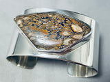 One of the Best Dinosaur Fossil Very Rare Vintage Sterling Silver Bracelet Cuff-Nativo Arts