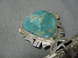 Amazing Vintage Native American Navajo Kachina Royston Turquoise Sterling Silver Pin Pendant-Nativo Arts