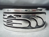 Fantastic Navajo Native American Sterling Silver Overlay Bracelet-Nativo Arts