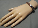 One Of The Best Vintage Native American Navajo Jimmie King Jr Turquoise Sterling Silver Bracelet-Nativo Arts