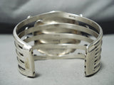 Impressive Navajo Native American Lapis Sterling Silver Bracelet-Nativo Arts