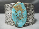 Wide Huge Native American Navajo Native Ameircan Huge Turquoise Sterling Silver Bracelet-Nativo Arts
